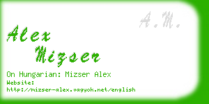 alex mizser business card